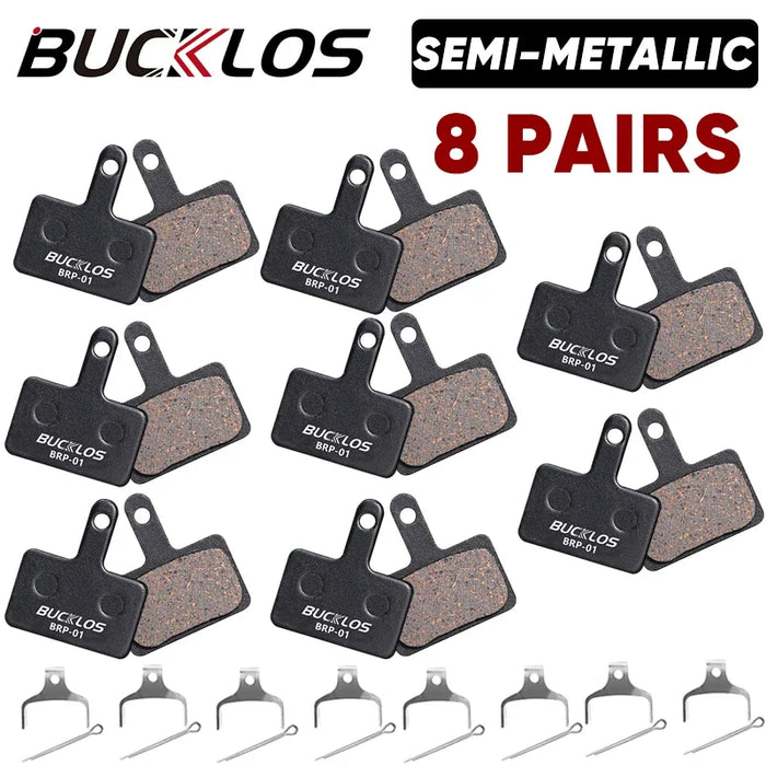 BUCKLOS Semi-Metal Brake Pads Mountain Bike Hydraulic Disc Brake Pads for SHIMANO B01S B05S MTB Road Bicycle Cycling Brake Part