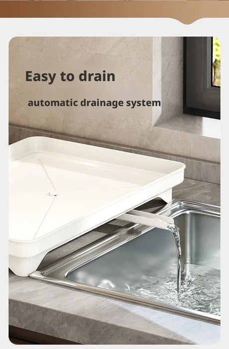 2 Tier Dish Drying Rack Bowl Drainer Holder Stand Shelf Kitchen Over Sink Drainer Utensil Holder Countertop Drain Rack Shelves