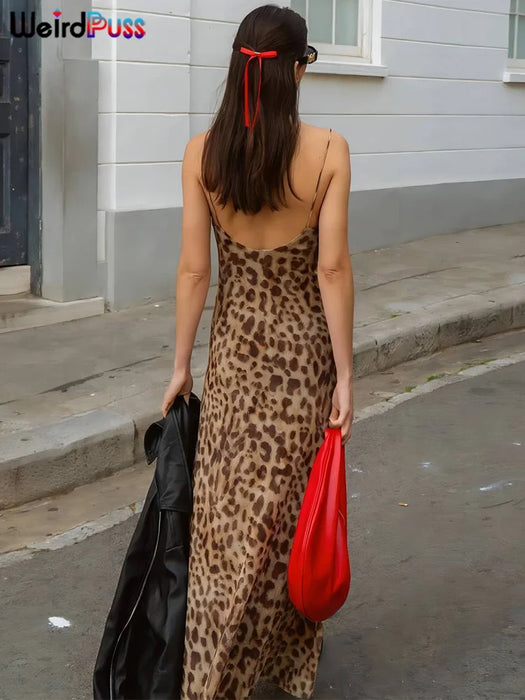 Weird Puss Leopard Print Bodycon Dress