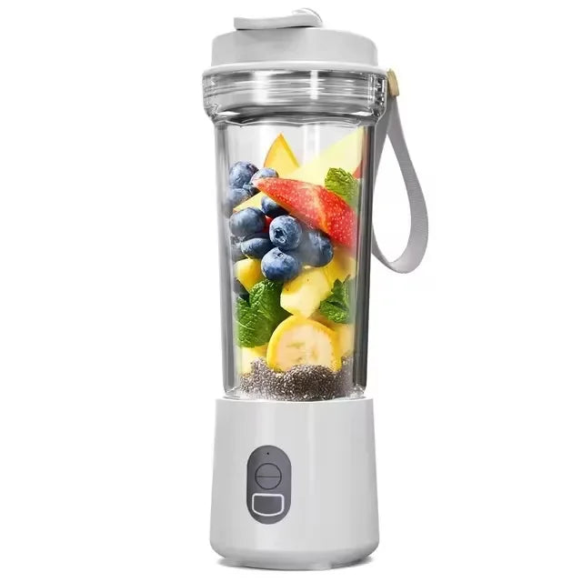 Portable Blender Electric Juicer – 500ml Rechargeable Smoothie Maker (180W).