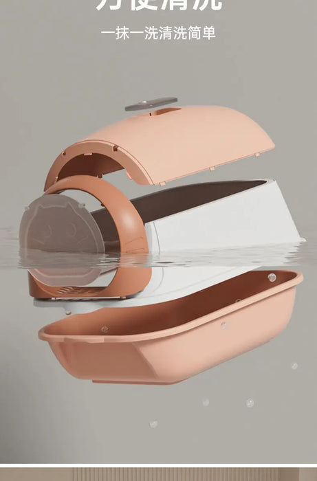 Extra Large Automatic Cat Litter Box UV Sterilization Deodorant Fully Enclosed Anti-Splash Internet Celebrity Cat Toilet for Cat
