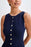 Elegant Sleeveless Button Bodycon Dress