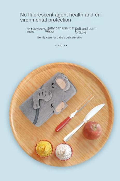 Newborn Super Soft Hooded Baby Bath Towel Blanket