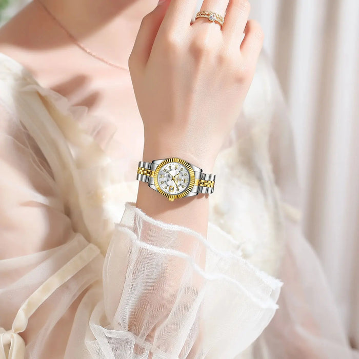 Waterproof Elegant Ladies Watch with Luminous Display
