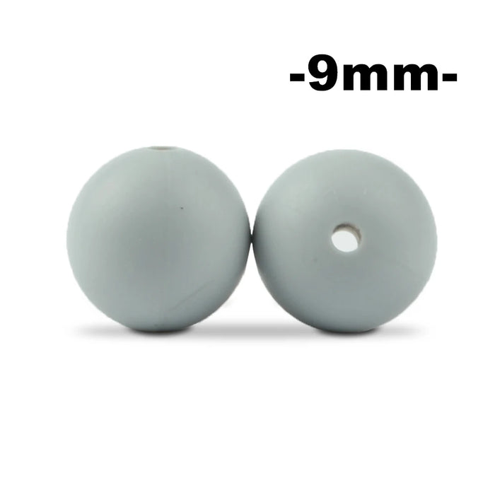 LOFCA 100pcs Premium 9mm Silicone Teething Beads – BPA-Free Food Grade DIY Beads