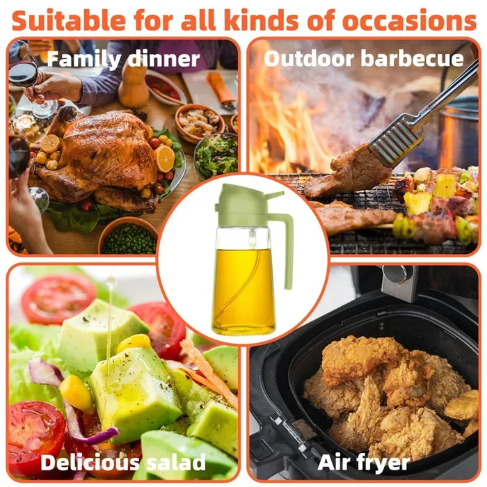 Pour and Spray Oil Dispenser Bottle – High Capacity Kitchen Fryer for Olive Oil.