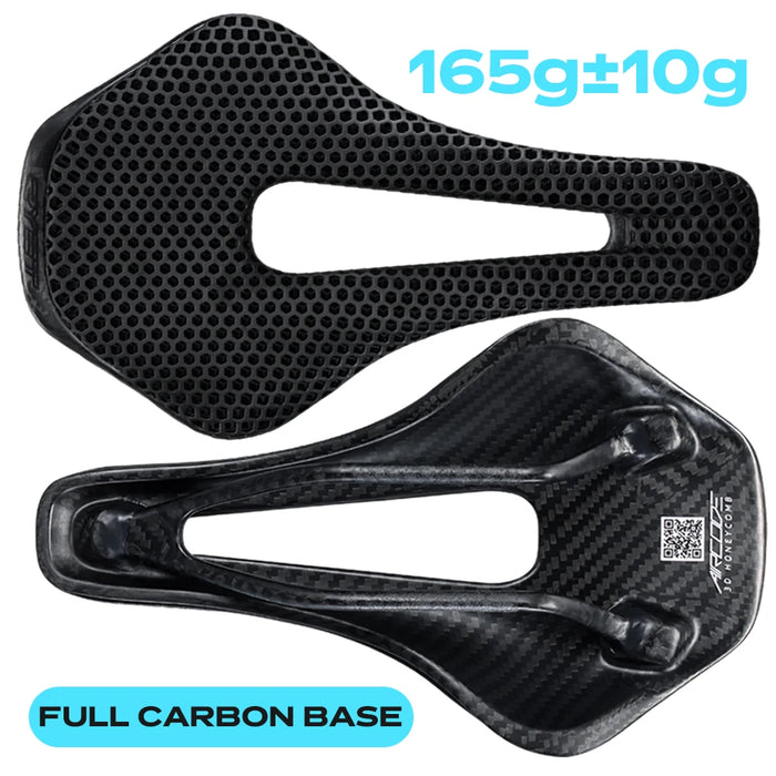 RYET 3D Printed Carbon Fiber Bike Saddle – Ultralight, Comfortable & Breathable