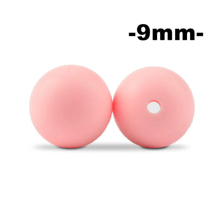 LOFCA 100pcs Premium 9mm Silicone Teething Beads – BPA-Free Food Grade DIY Beads