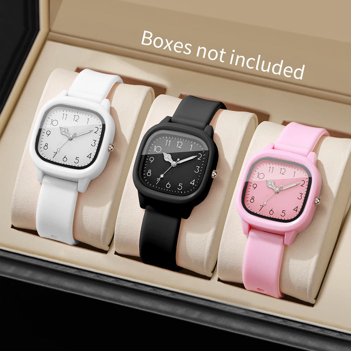 Casual Silicone Strap Quartz Watch