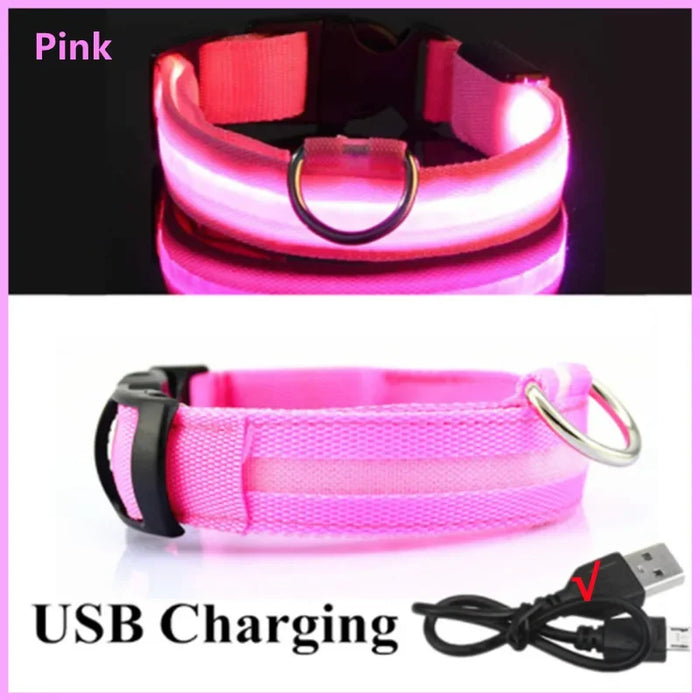 3 Modes Dog/Cat Luminous Charge Collar Led