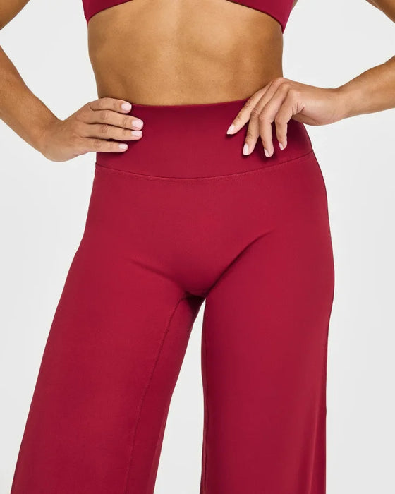 NCLAGEN SoftMotion Straight Leg Bottoms Women's Mid-Waist Yoga Pants GYM Leggings Naked Feel Pilates Running Sports Trousers