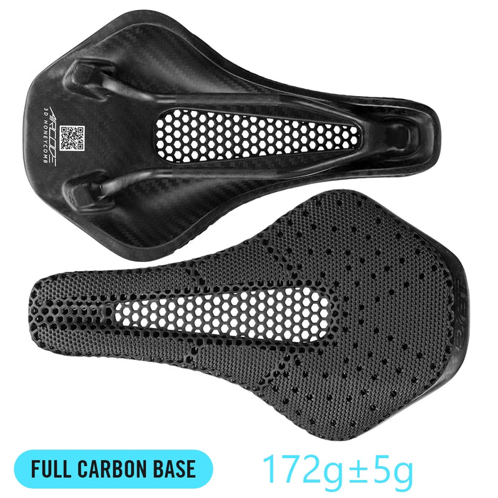 RYET 3D Printed Carbon Fiber Bike Saddle – Ultralight, Comfortable & Breathable