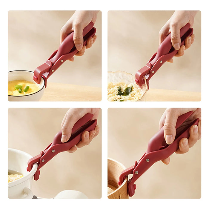 Silicone Anti-Scald Kitchen Plate & Bowl Clip Holder.