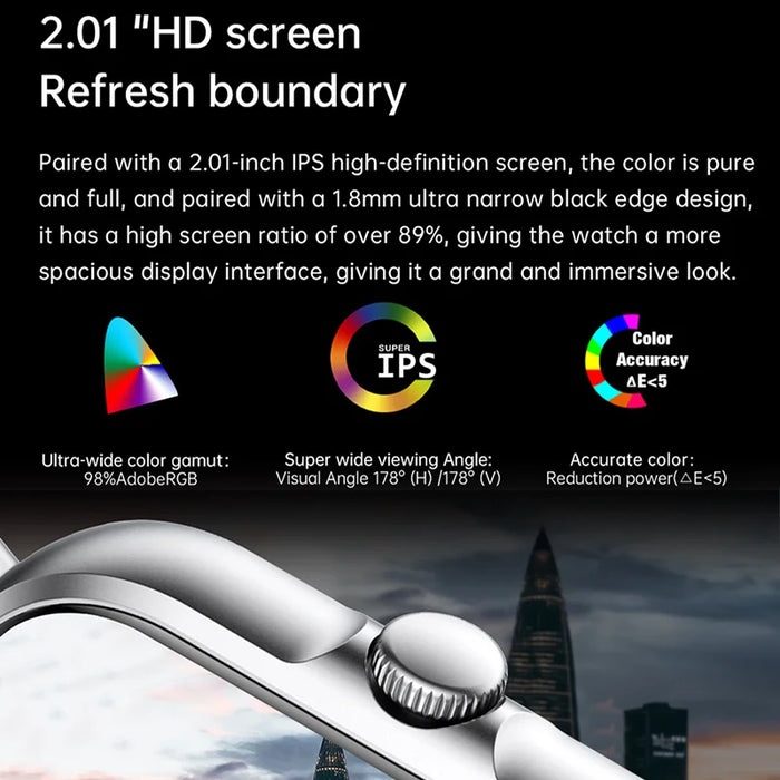 Unisex 2.01" Sport Smart Watch – iOS & Android