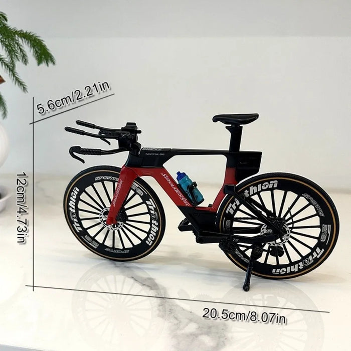 1:8 Alloy Road Bike Toy – Colorful Collectible with Water Bottle