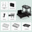 2 Tier Dish Drying Rack Black Kitchen Countertop Drainer with Drain Board Space Saving Storage Organizer