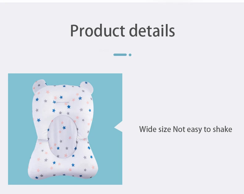 Adjustable Floating Baby Bath Support Pad – Ergonomic Newborn Safety Bather