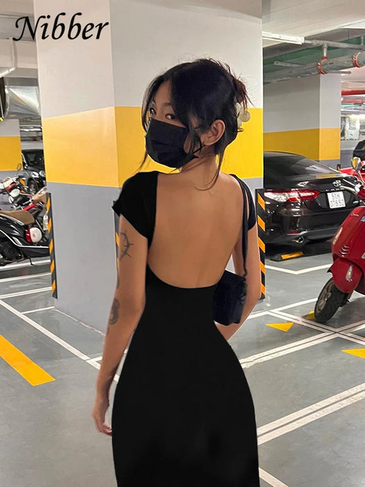 Women Elegant Stretch Bodycon Long Dress