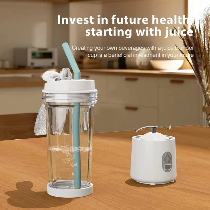 Portable Blender Electric Juicer – 500ml Rechargeable Smoothie Maker (180W).