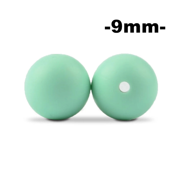 LOFCA 100pcs Premium 9mm Silicone Teething Beads – BPA-Free Food Grade DIY Beads