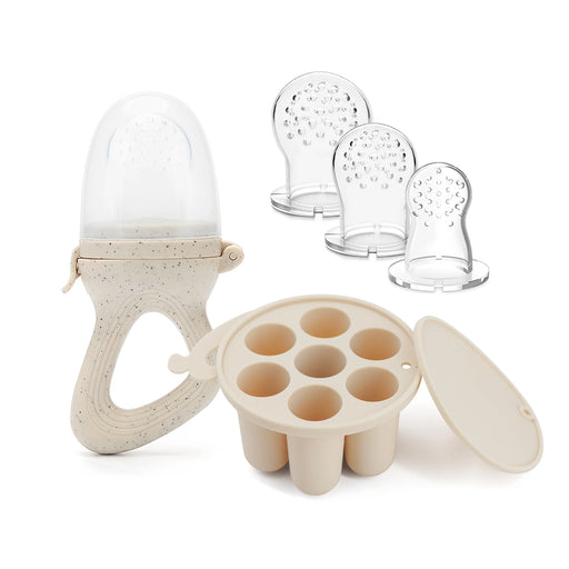 Baby Fruit Feeder & Freezer Tray Set – 2-in-1 Silicone Teether & Self-Feeding Kit