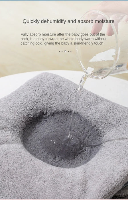 Newborn Super Soft Hooded Baby Bath Towel Blanket