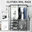 “Double-Rod Clothes Rack with Hooks”
