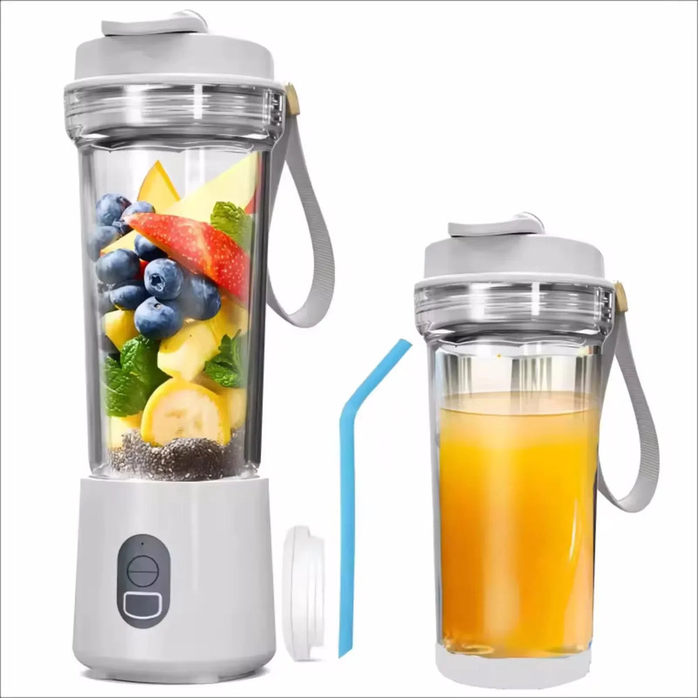 Portable Blender Electric Juicer – 500ml Rechargeable Smoothie Maker (180W).