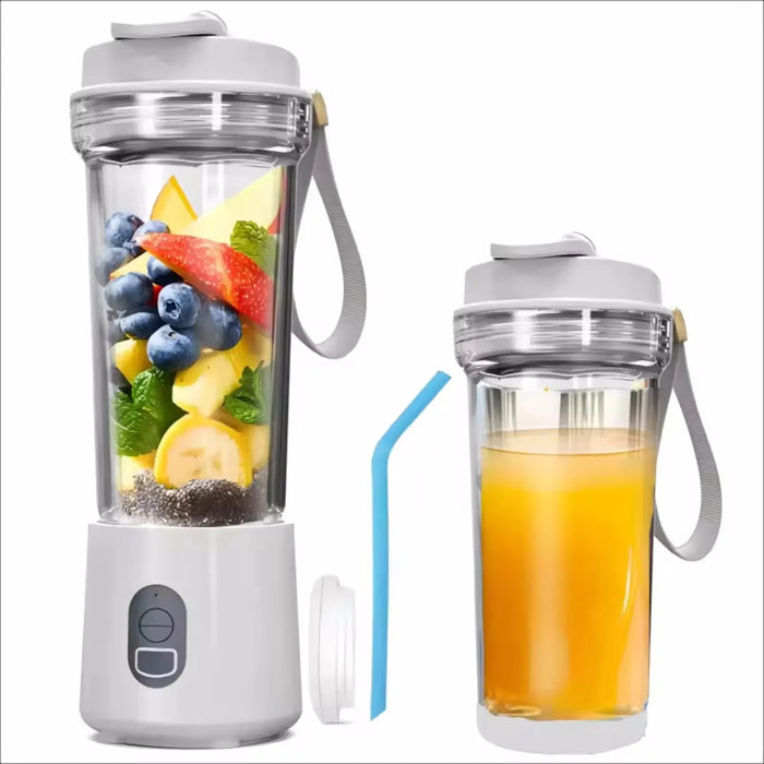 Portable Blender Electric Juicer – 500ml Rechargeable Smoothie Maker (180W).