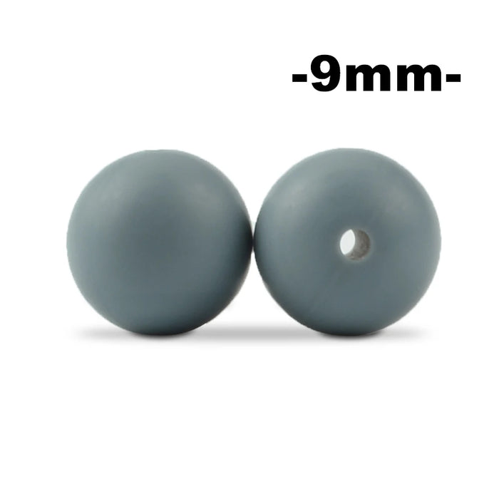 LOFCA 100pcs Premium 9mm Silicone Teething Beads – BPA-Free Food Grade DIY Beads