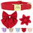 Personalized Silk Dog Collar Adjustable Durable Dog Collar with Bowtie Flower For Small Medium Large Dogs Wedding Bowtie Collars