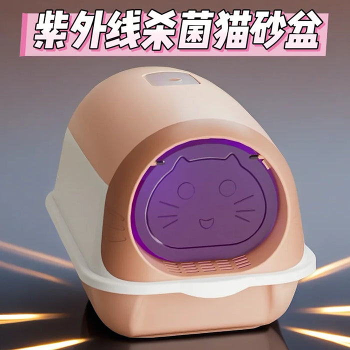 Extra Large Automatic Cat Litter Box UV Sterilization Deodorant Fully Enclosed Anti-Splash Internet Celebrity Cat Toilet for Cat
