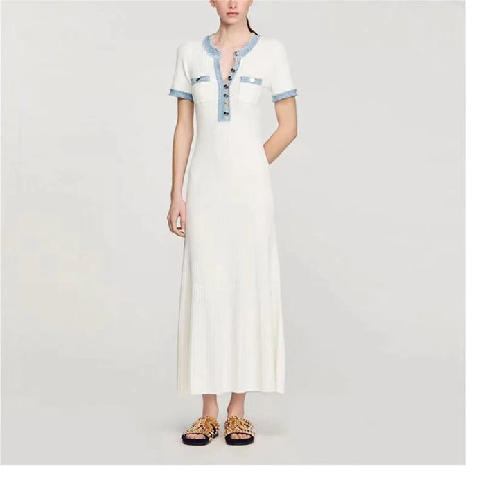 Elegant O-Neck Commuter Bodycon Dress