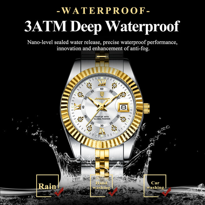Waterproof Elegant Ladies Watch with Luminous Display