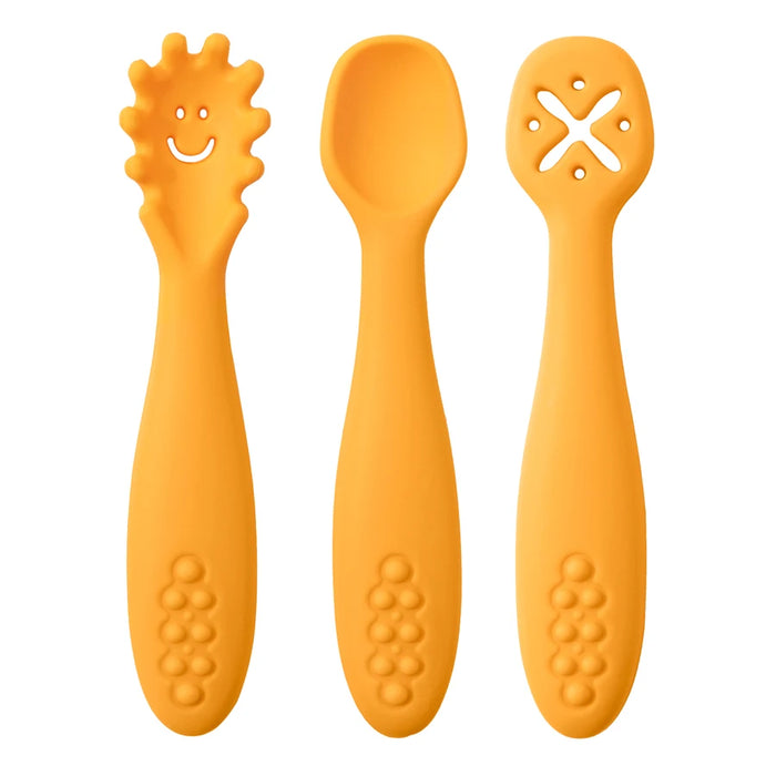 3-Piece Silicone Baby Training & Weaning Spoon Set