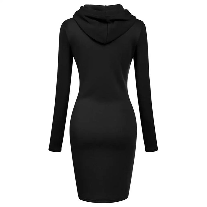 Ladies Casual Hooded Dress Comfortable Sweatshirt