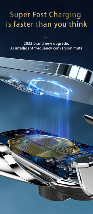 Wireless Charger Car Auto Magnetic Air Vent Phone Holder For iPhone 16 15 14 13 Samsung Xiaomi Induction Fast Charging Station