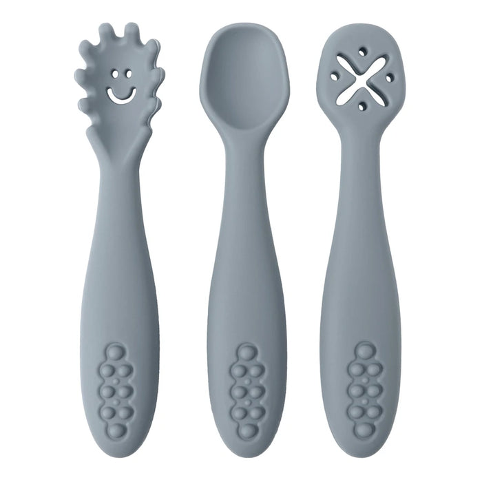 3-Piece Silicone Baby Training & Weaning Spoon Set