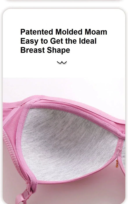 No Steel Ring Full Cup Bra – Lifting, Side Gathering, Plus Size