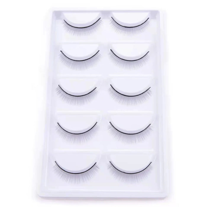 Black Eye Lashes Cat Eye Lashes Cross Strip False Eyelashes Natural Long Cosplay Makeup 5 pairs Mink Eyelash Extension Cilios