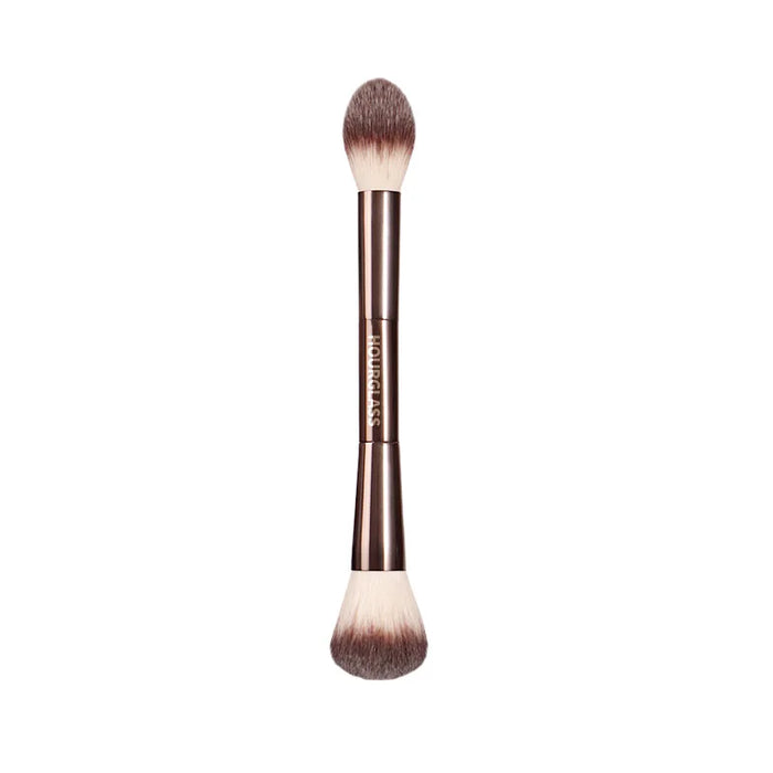 Luxury Metal Handle Makeup Brush – Double-Head Design