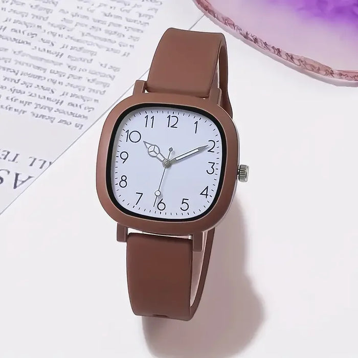 Casual Silicone Strap Quartz Watch