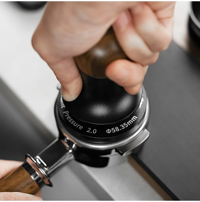 MHW-3BOMBER 30lb Calibrated Espresso Tamper (51/53/58mm) Spring-Loaded Leveler.
