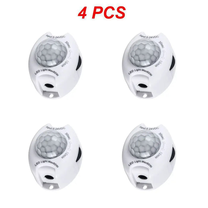 Smart PIR Motion Sensor Light Switch DC 5V–24V Automatic Timer for LED Strip Lights.