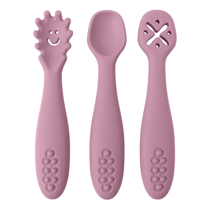 3-Piece Silicone Baby Training & Weaning Spoon Set