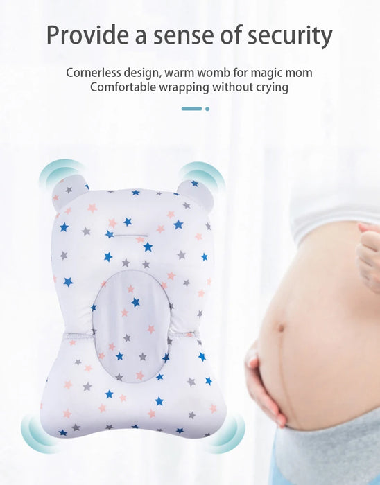 Adjustable Floating Baby Bath Support Pad – Ergonomic Newborn Safety Bather