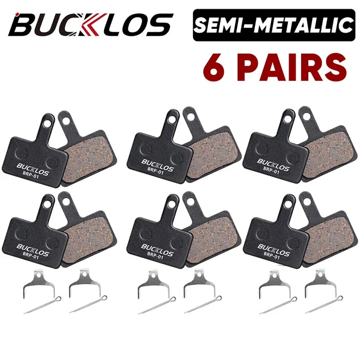 BUCKLOS Semi-Metal Brake Pads Mountain Bike Hydraulic Disc Brake Pads for SHIMANO B01S B05S MTB Road Bicycle Cycling Brake Part