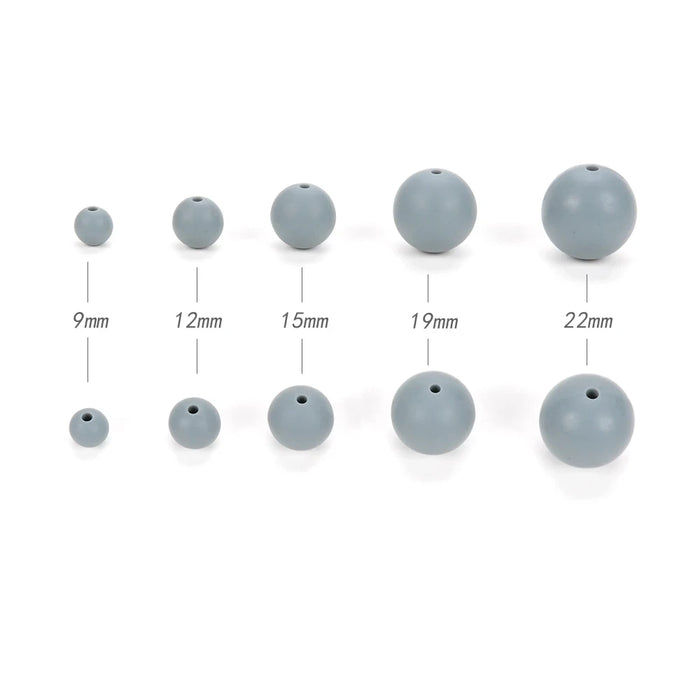 LOFCA 100pcs Premium 9mm Silicone Teething Beads – BPA-Free Food Grade DIY Beads