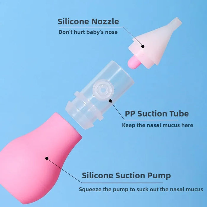 Silicone Baby Nasal Aspirator & Nose Cleaner Pump