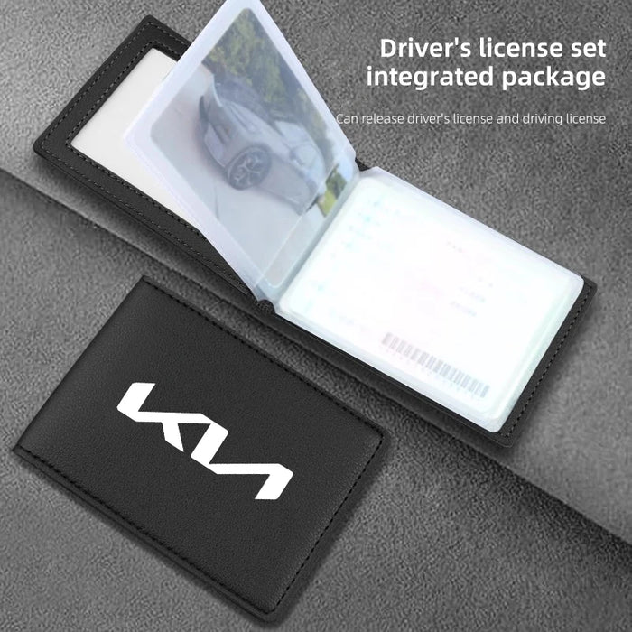 KIA Leather Driver’s License & Card Holder Wallet.